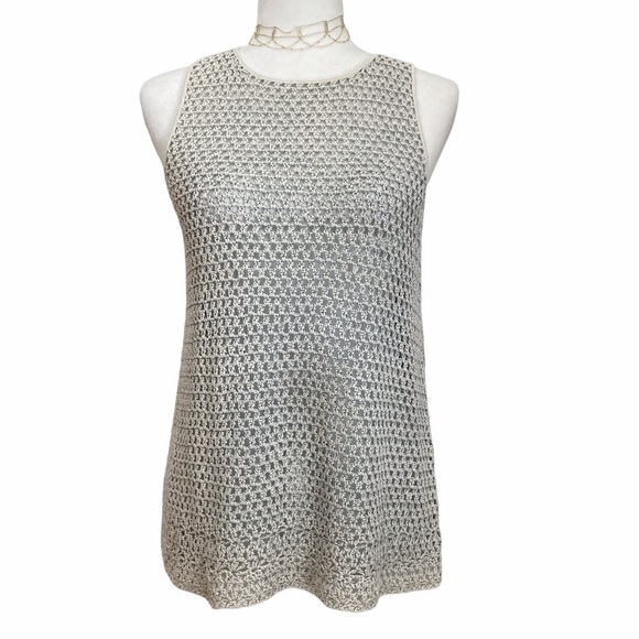 Theory Dakin Arabis Crochet Knit Tank Top - Picture 8 of 8